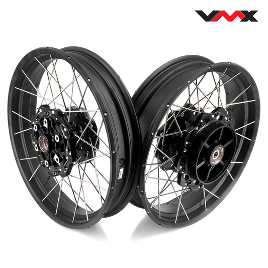 VMX-Racing 2.5*19" & 3.5*17" Tubeless Spoke Wheel For Triumph Scrambler 400 2024-2025 Black