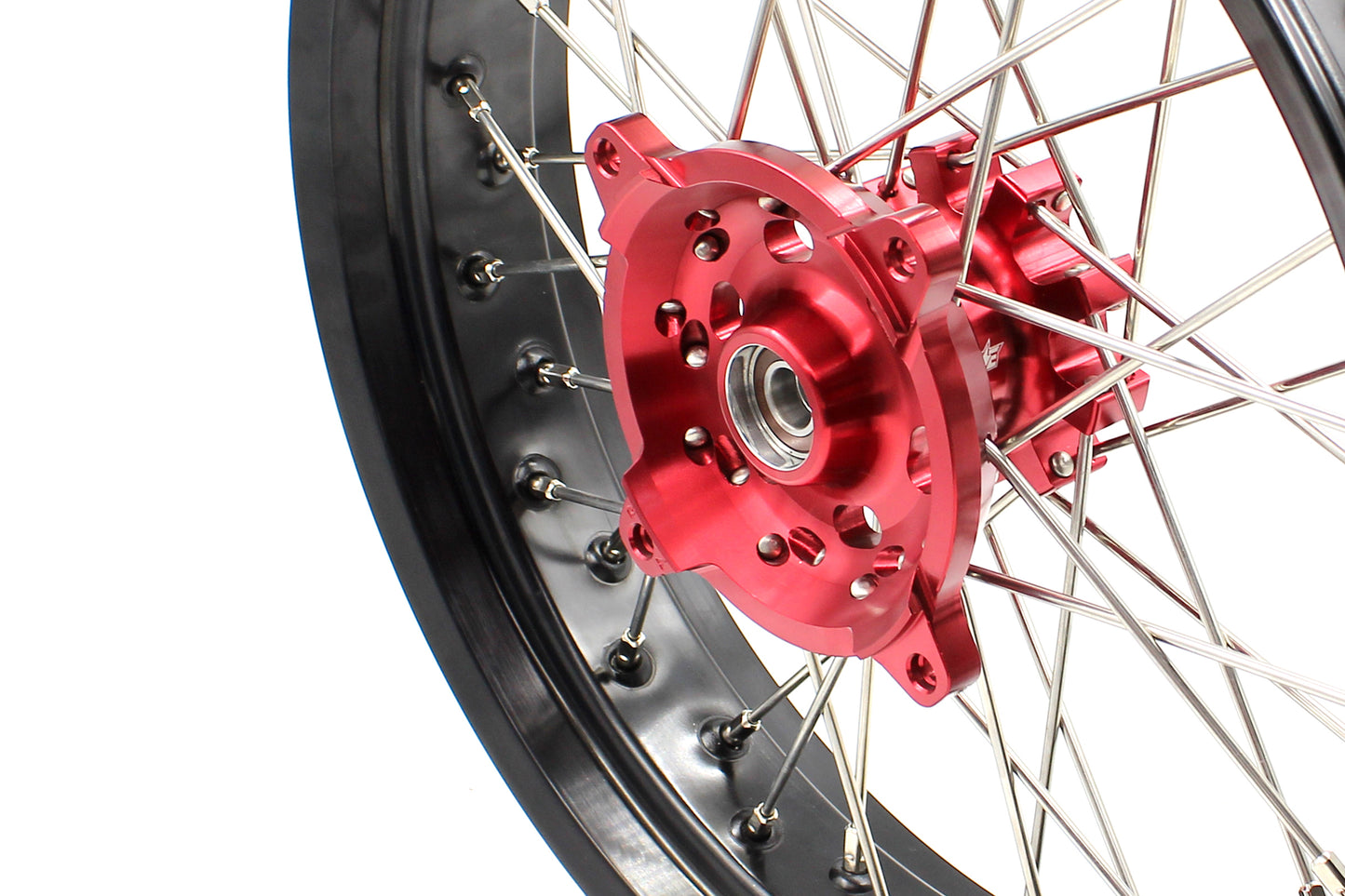 KKE 3.5*17 Inch OEM Size Supermoto Front Wheels for Honda XR650L 1993-2025 Red Hub Black Rim