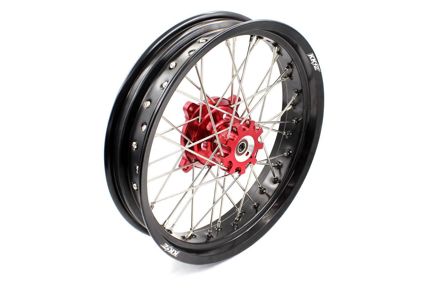KKE 3.5*17 Inch OEM Size Supermoto Front Wheels for Honda XR650L 1993-2025 Red Hub Black Rim