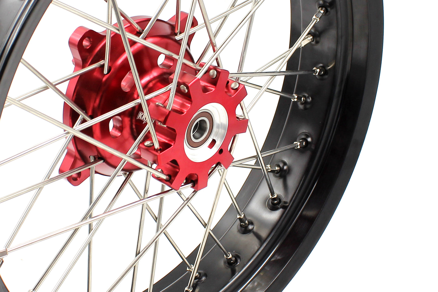 KKE 3.5*17 Inch OEM Size Supermoto Front Wheels for Honda XR650L 1993-2025 Red Hub Black Rim