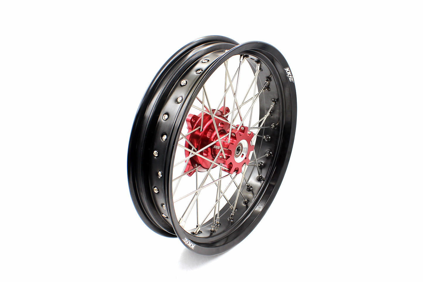 KKE 3.5*17 Inch OEM Size Supermoto Front Wheels for Honda XR650L 1993-2025 Red Hub Black Rim