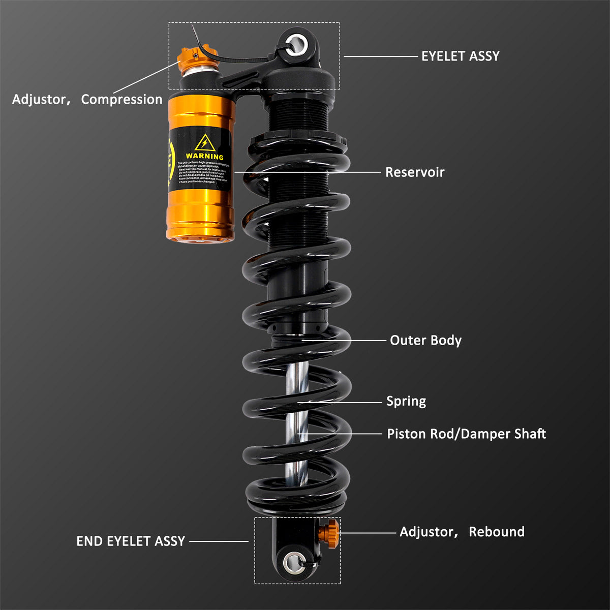 KKE Brand-new Modified Rear Suspension Shock for Surron Light Bee / Li ...