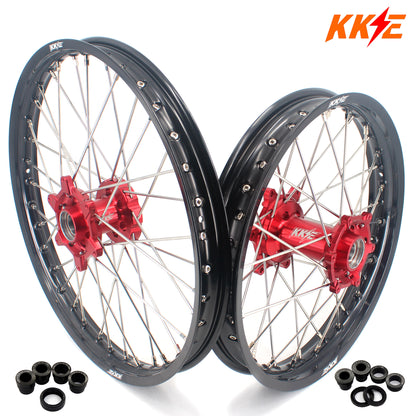 KKE 21" 18" Enduro Spoked Wheels For GAS GAS EC MC EX 125-4550CC 2021-2025 Dirtbike Spoked Wheels Set