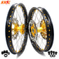 KKE 21 & 19 MX Dirt Bike Rims For SUZUKI RM125 2001-2007 RM250 2008 Gold Nipple
