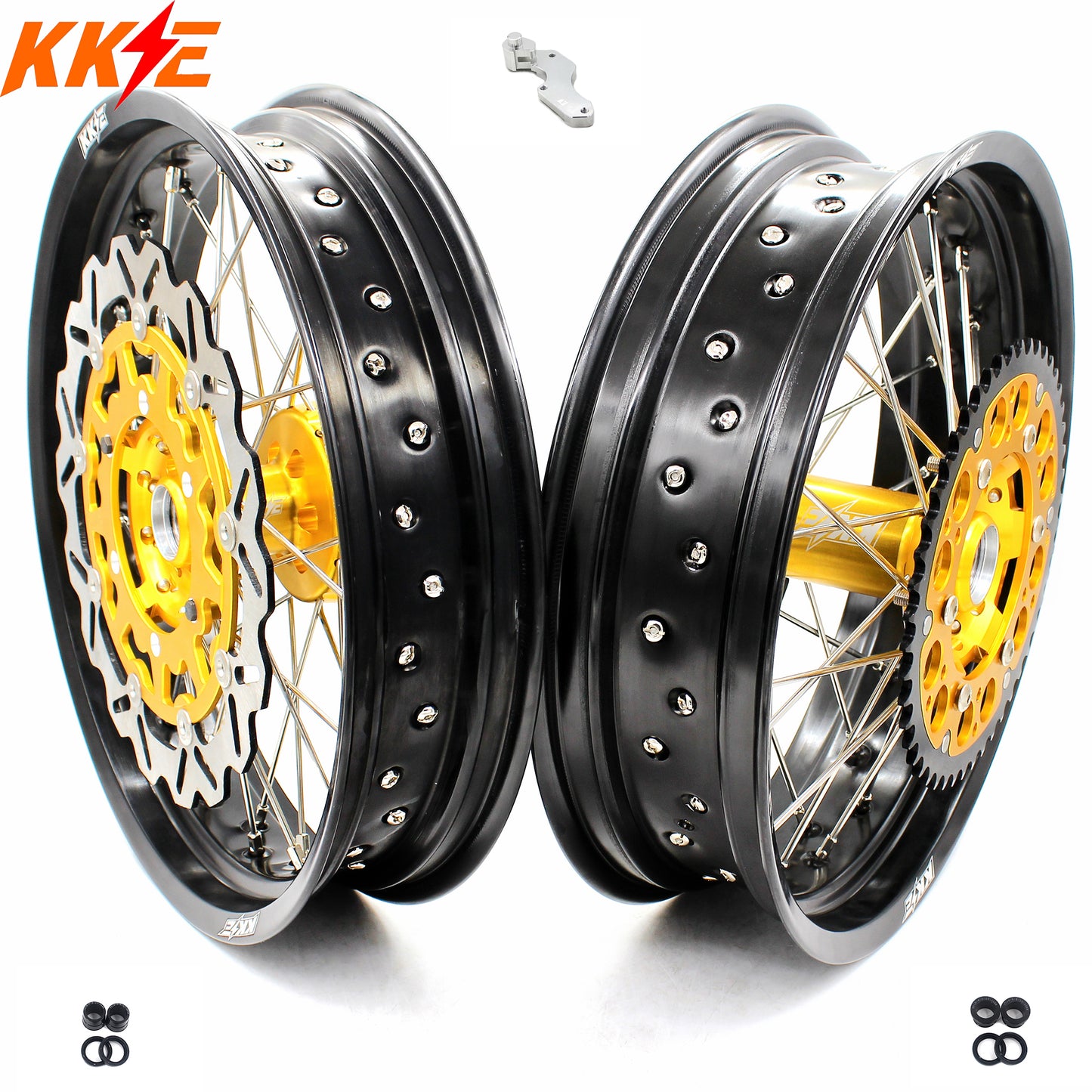 KKE 17 Inch Supermoto Wheels for SUZUKI RMZ250 2007 RMZ450 2005-2022