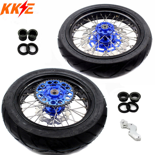 KKE 17inch KX450 KX250F 2020 KX450F 2019-2021 KX450 2019-2023 For KAWASAKI Supermoto Rims CST Tires Blue