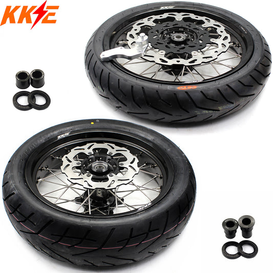 KKE 17inch Supermoto Wheels For SUZUKI DRZ400 DRZ400E DRZ400S CST Tires