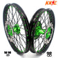KKE 21/18 Enduro Dirtbike Spoked Wheels Rims For KAWASAKI KX250F KX450F 2006-2014 Disc
