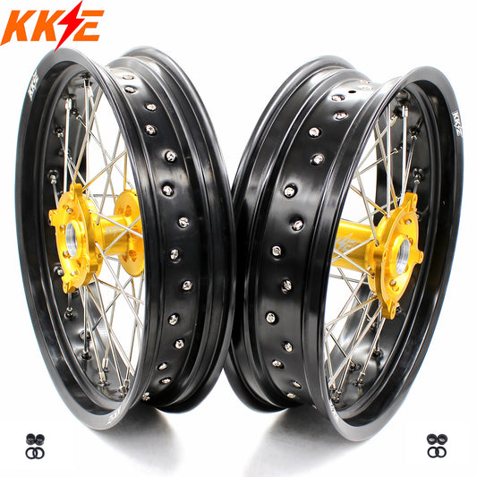 KKE 17 Inch Supermoto Wheels for SUZUKI RMZ250 2007 RMZ450 2005-2022