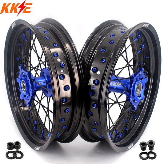 KKE 3.5/4.25 Supermoto Spked Wheels For SUZUKI DRZ400SM 2005-2024 Dirtbikes