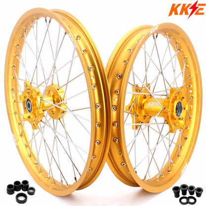 KKE 21 & 19 GLM Gold Wheels for SUZUKI RM125 RM250 1996-2000
