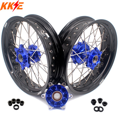 KKE 3.5/4.25 CUSH Drive Supermoto Wheels for KTM EXC EXCF SX SXF XCW XCF 125-530 2003-2025 Blue