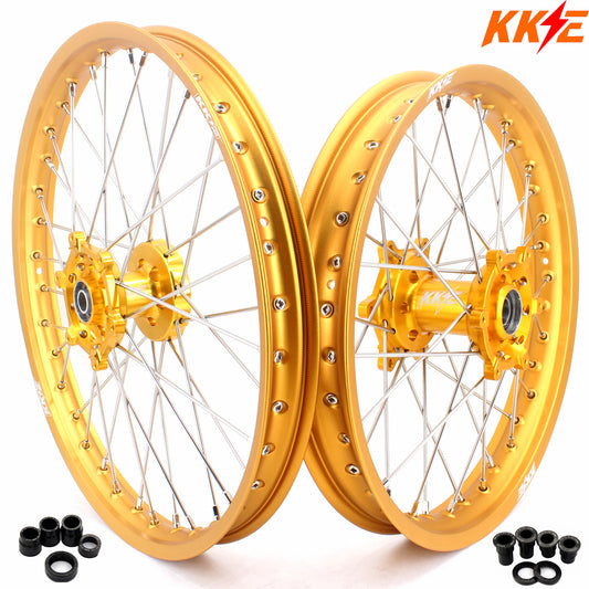 KKE 21 & 19 Wheels Gold Rims For SUZUKI RM125 2001-2007 RM250 2001-2008