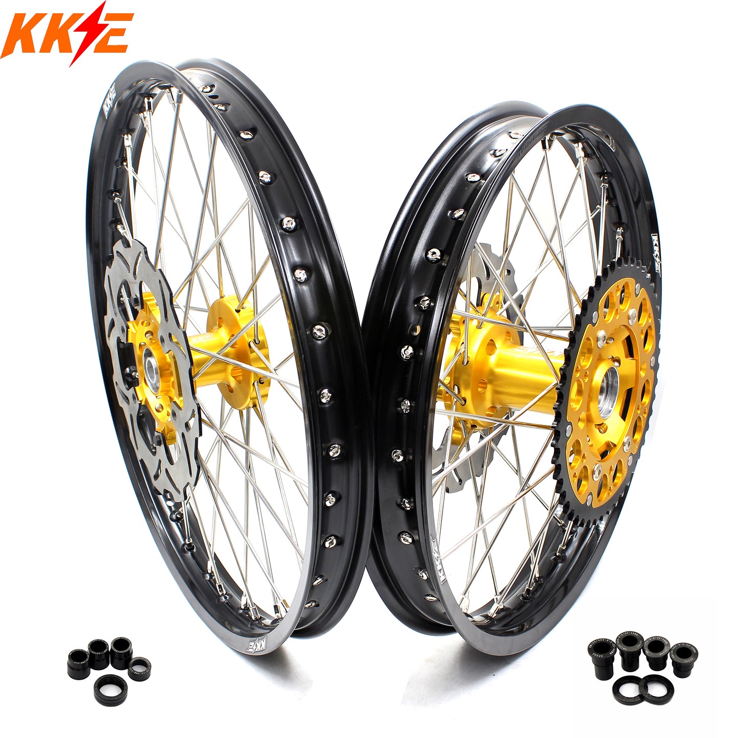 KKE 21/19 MX Off Road Wheels For SUZUKI RM125 RM250 1996 1997 1998 1999 2000