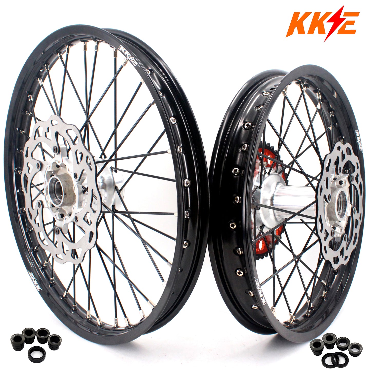 KKE 21/19 New Generation Cast Hubs Billet MX Wheels For KTM SX SX-F XC XC-F 125-530CC 2003-2024