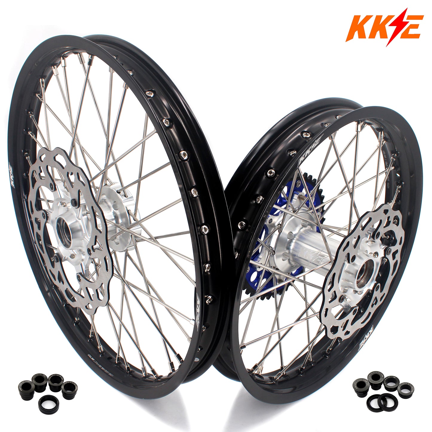 KKE 21" 18" Enduro Rims for Husqvarna FE FC TE TC 125-450CC 2014-2024 Disc & Sprocket