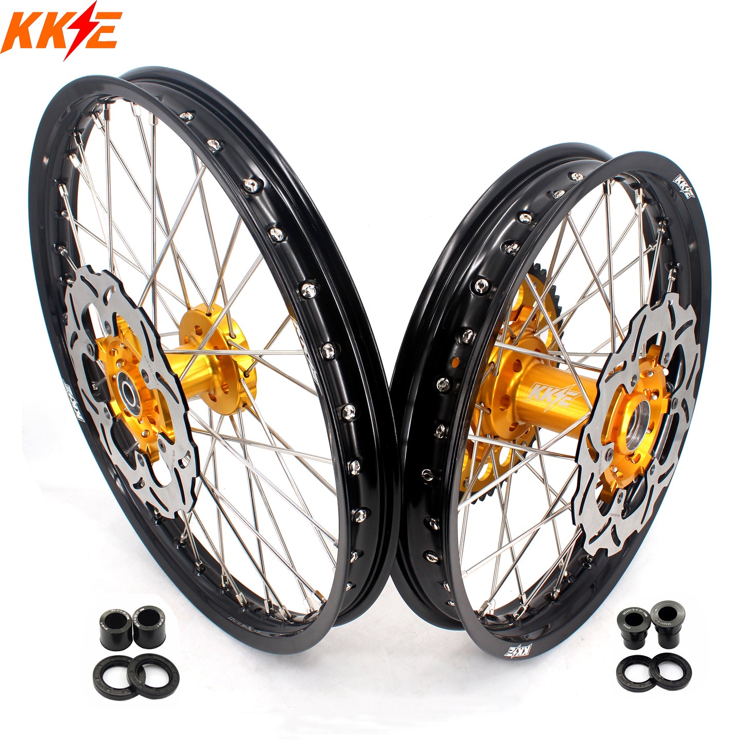 KKE 21" 18" Enduro Spoked Wheels Rims For SUZUKI DRZ400 DRZ400E DRZ400S