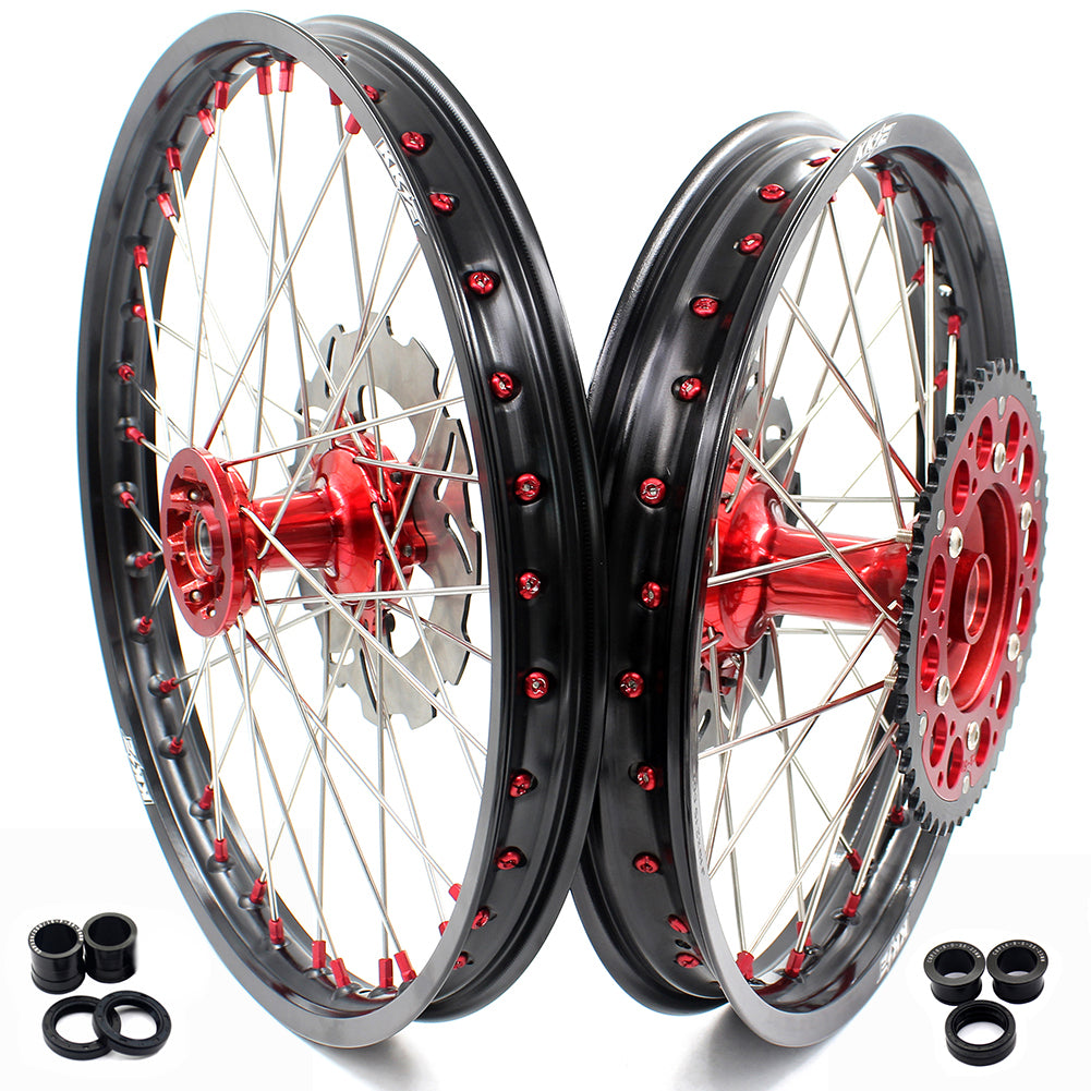 KKE 21" 19" or 21" 18" Spoke Wheels Rims For HONDA CRF250R 2004-2013 CRF450R 2002-2012