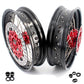 KKE 3.5/4.25 CUSH DRIVE SUPERMOTO WHEELS SET FOR HONDA XR650L 1993-2018 RED SPROCKET - KKE Racing