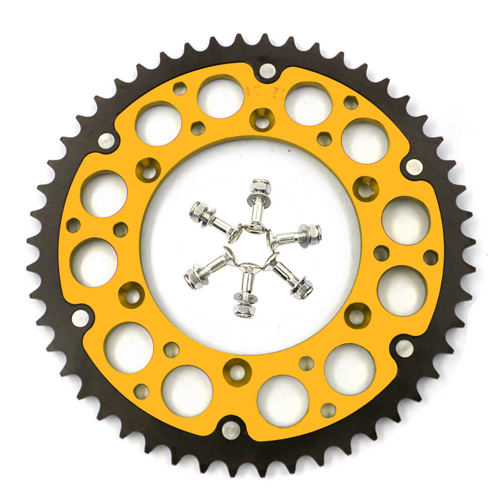 KKE 44T/48T/49T/50T/51T GOLD REAR HYBRID SPROCKET FOR SUZUKI RMZ250 RMZ450 RM125/250 DRZ400/400E/400S/400SM - KKE Racing