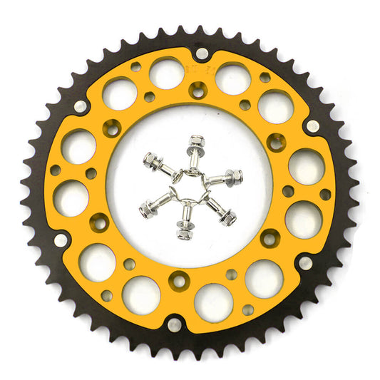 KKE 44T/48T/49T/50T/51T GOLD REAR HYBRID SPROCKET FOR SUZUKI RMZ250 RMZ450 RM125/250 DRZ400/400E/400S/400SM - KKE Racing