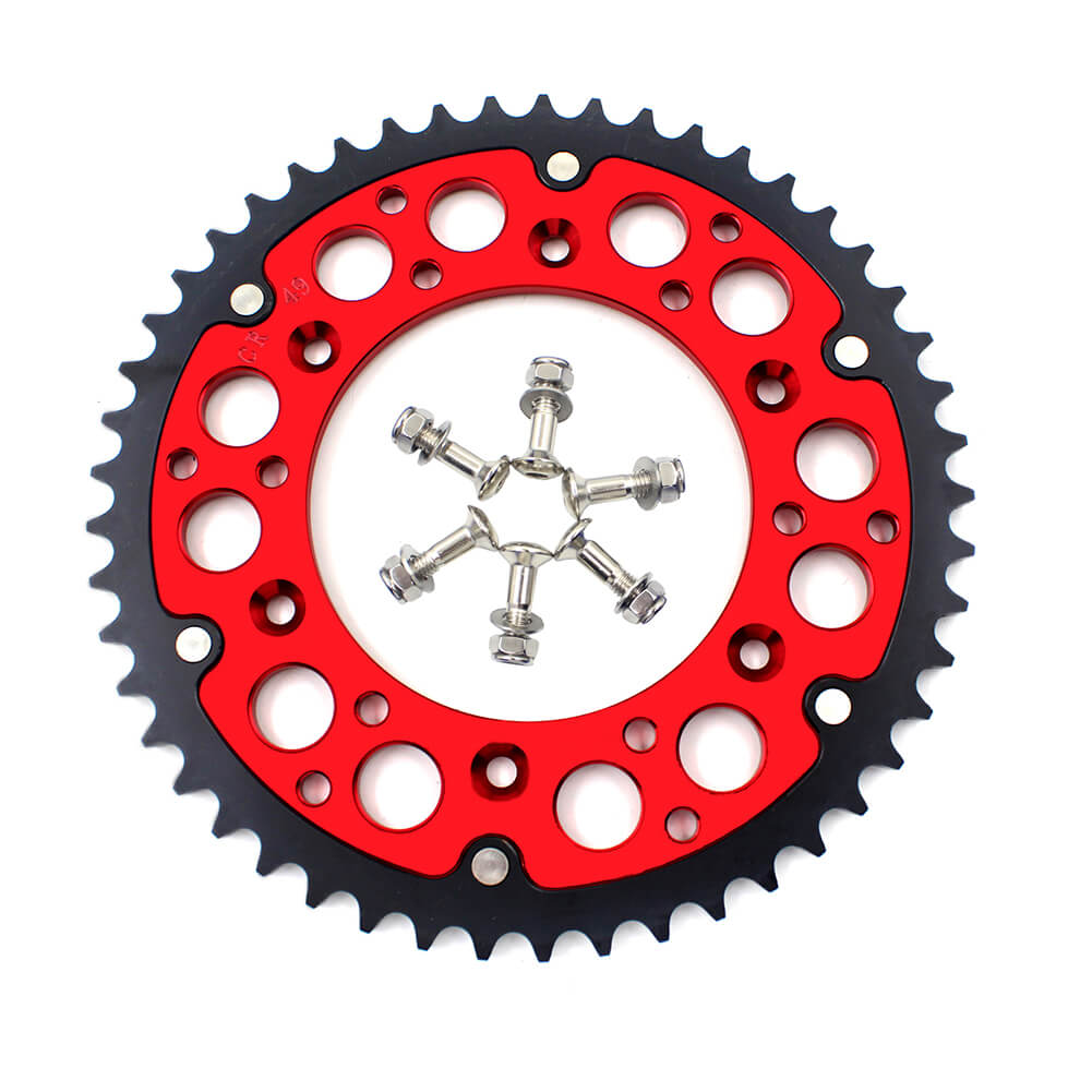 KKE REAR HYBRID SPROCKET 44T/48T/49T/50T/51T/52T RED FOR HONDA CRF250R CRF450R CRF250X CRF450X - KKE Racing