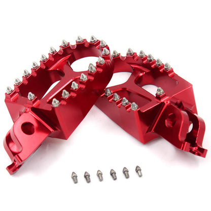 KKE CNC RED BLACK BLUE GREEN SILVER ALUMINUM FOOTPEGS FOR HONDA CRF250R CRF450R CRF450R CRF450X 02-19 CR125R CR250R 02-07 CRF150R 07-17 - KKE Racing