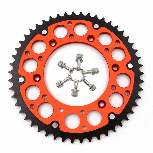 KKE 44T/48T/49T/50T/51T/52T BILLET REAR SPROCKET FOR KTM 125-530 ALL MODEL 1998-2019 ORANGE - KKE Racing