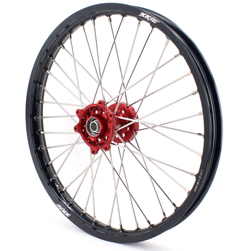 KKE 21/18 ENDURO WHEELS SET FOR HONDA CRF250X 2004-2019 CRF450X 05-19 RED HUBS - KKE Racing