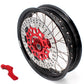 KKE 3.5/4.25 CUSH DRIVE SUPERMOTO WHEELS SET FOR HONDA XR650L 1993-2018 RED SPROCKET - KKE Racing