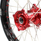 KKE MX/ENDURO DIRT BIKE WHEELS SET FIT HONDA CR125R CR250R 2002-2013 CRF250R 04-13 CRF450R 02-12 RED NIPPLE - KKE Racing