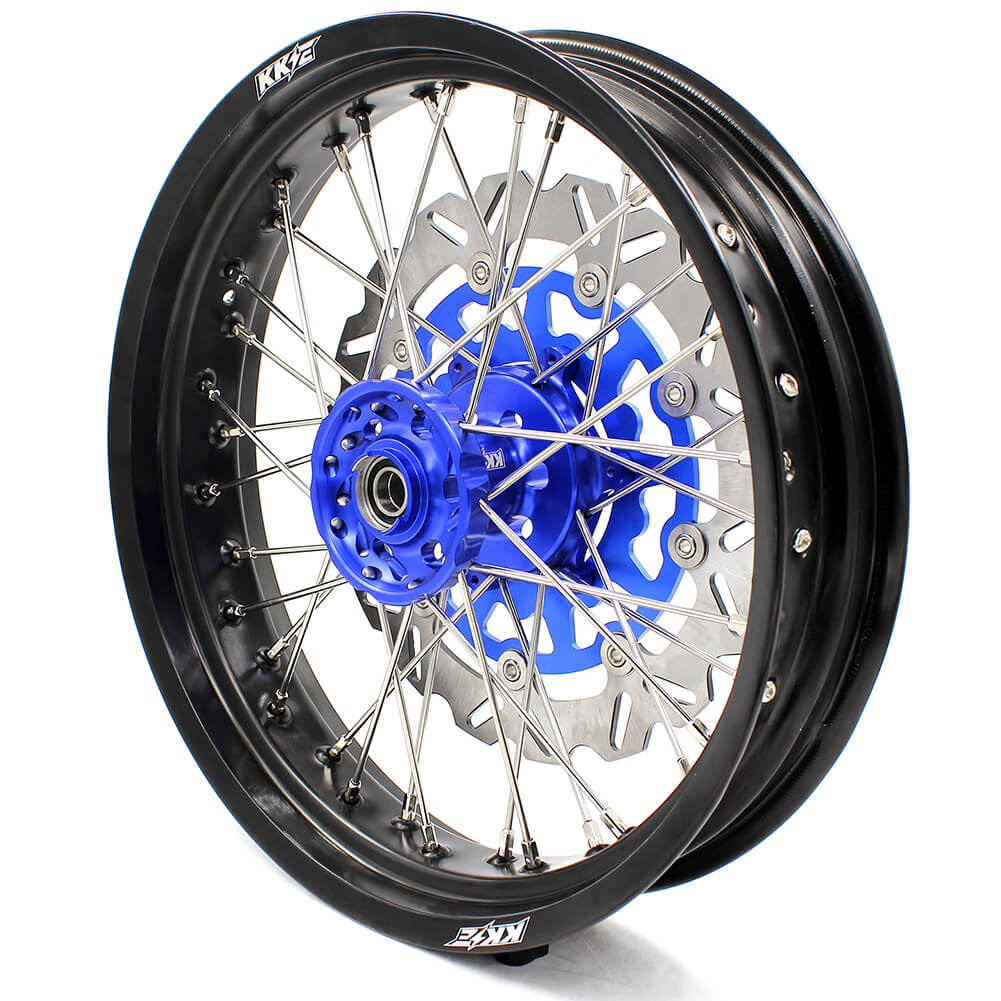 KKE DRZ400 DRZ400S DRZ400E DRZ400SM 3.5/4.25*17 SUPERMOTO WHEELS RIMS SET FIT SUZUKI BLUE CNC HUB - KKE Racing