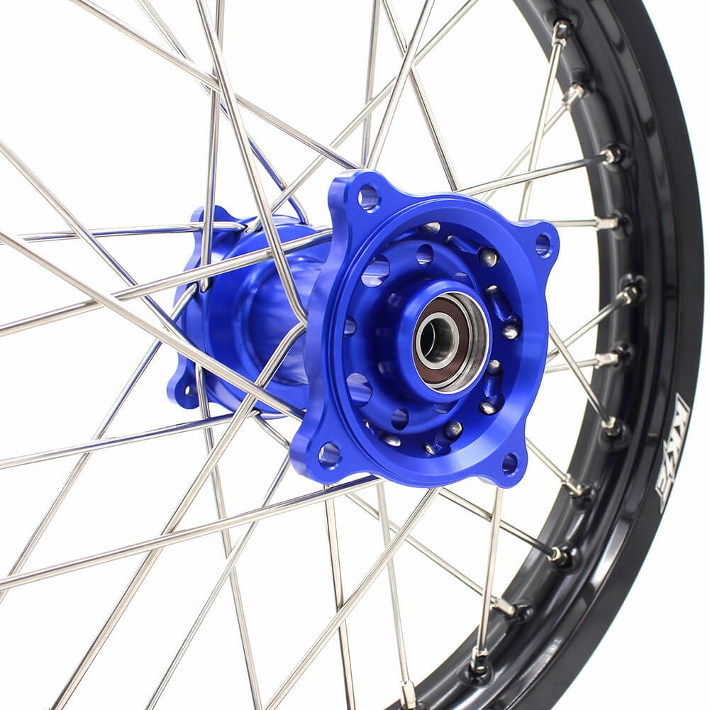 KKE 17/14 YZ80 1990-2001 YZ85 2002-2018 KID'S WHEELS RIMS SET FIT YAMAHA BLUE CNC HUB MINI BIKE - KKE Racing
