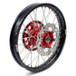 KKE 21/19 SPOKED MX WHEELS RIMS SET FOR SUZUKI RM125 1996-2007 RM250 1996-2008 RED HUB - KKE Racing