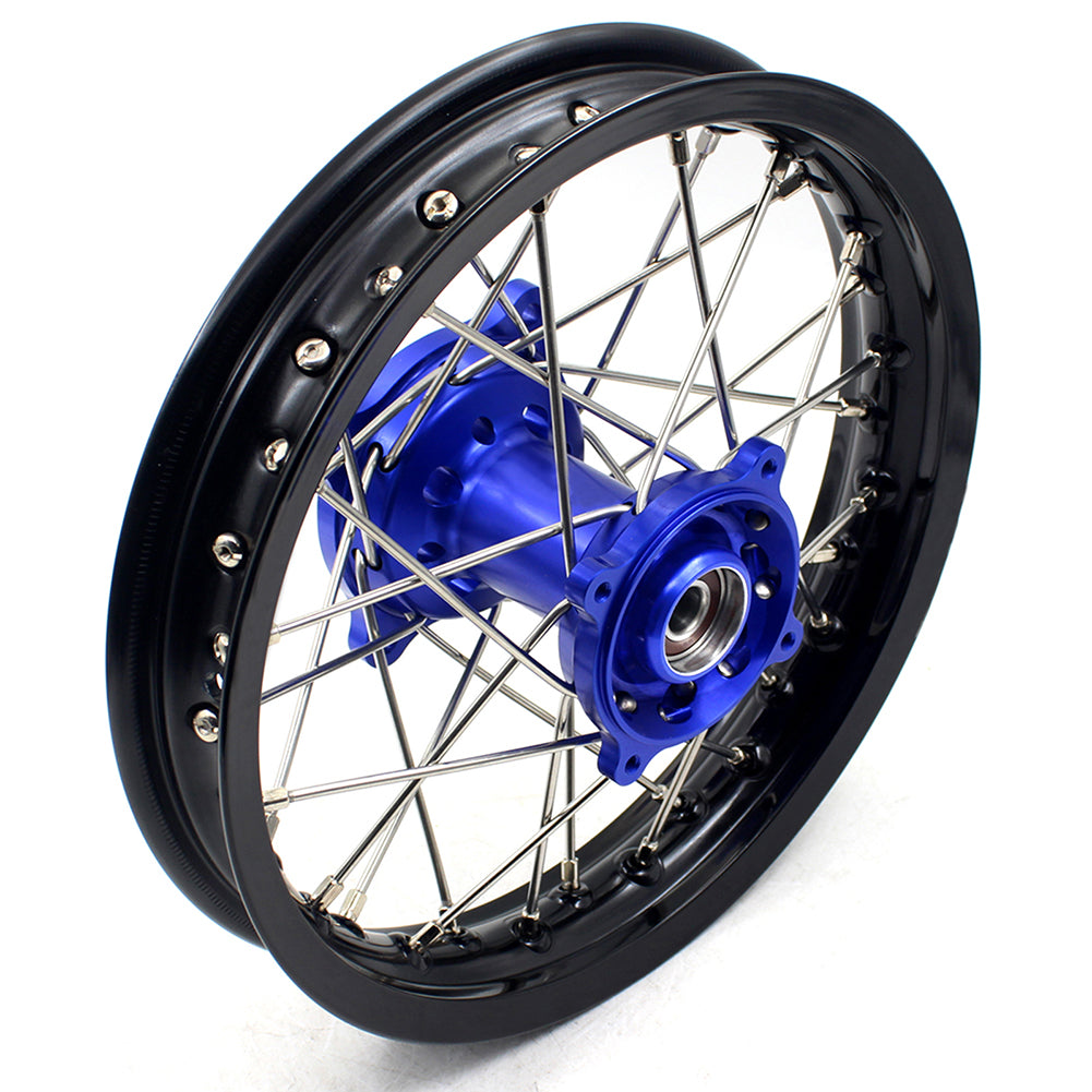 KKE 14 & 12 Kids Wheels Rims Set for YAMAHA YZ65 2018-2023 Blue