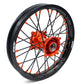 KKE 19"*1.6/16"*1.85 Big Kid's Wheels Rims Set For KTM SX85 2021 2022 2023 Orange Nipples & Black Spokes