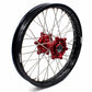 KKE 21/19 SPOKED MX WHEELS RIMS SET FOR SUZUKI RM125 1996-2007 RM250 1996-2008 RED HUB - KKE Racing