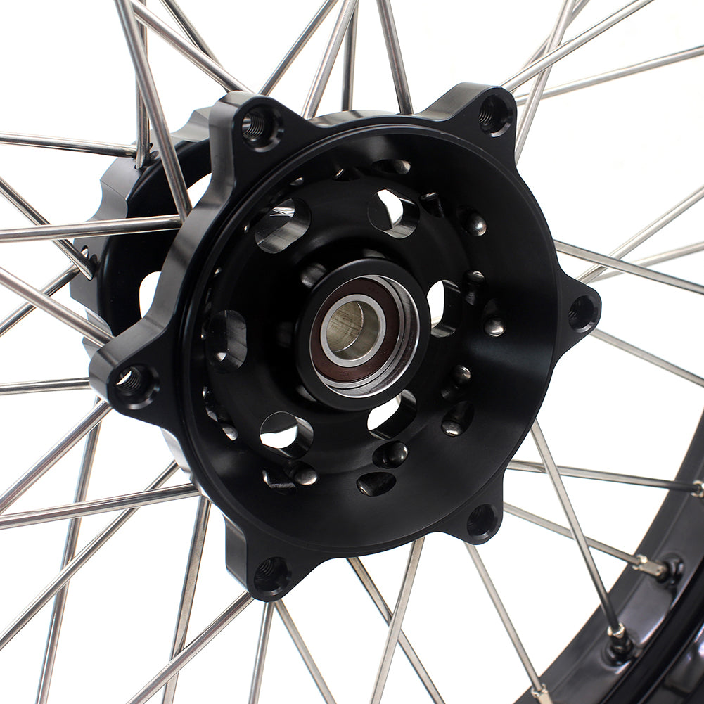 KKE 2.5*19 & 4.25*17 Cush Drive Supermoto Wheels for SUZUKI Dr650se 1996-2021 Black