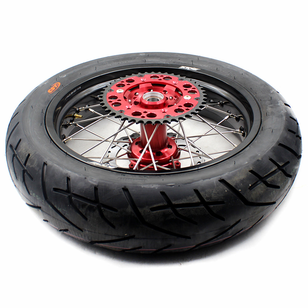 KKE 17 Inch Supermoto Wheels Tires for SUZUKI RMZ250 2007-2024 RMZ450 2005-2024