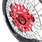 KKE 3.5/4.25 CUSH DRIVE SUPERMOTO WHEELS SET FOR HONDA XR650L 1993-2018 RED SPROCKET - KKE Racing