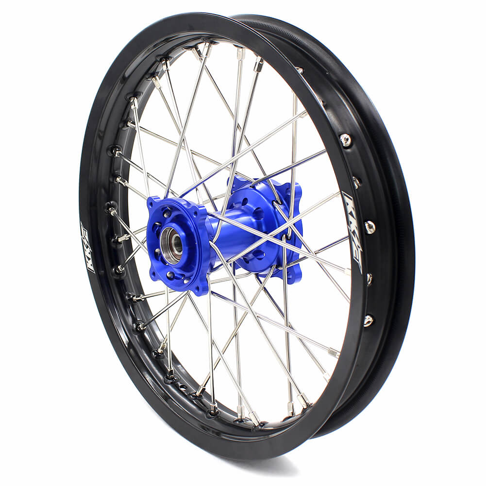 KKE 17/14 YZ80 1990-2001 YZ85 2002-2018 KID'S WHEELS RIMS SET FIT YAMAHA BLUE CNC HUB MINI BIKE - KKE Racing