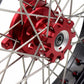 KKE 17 Inch OEM Size Supermoto Wheels for Honda XR650L 1993-2022 Red Nipple
