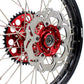 KKE 21 & 19 Spoked mx wheels set for Suzuki rmz250 07-19 rmz450 05-19 off road dirt bikes rims red hub black rim - KKE Racing