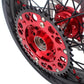 KKE 3.5 & 4.25 Supermoto Wheels For Honda XR650L 1993-2021 Red Nipples & Black Spokes