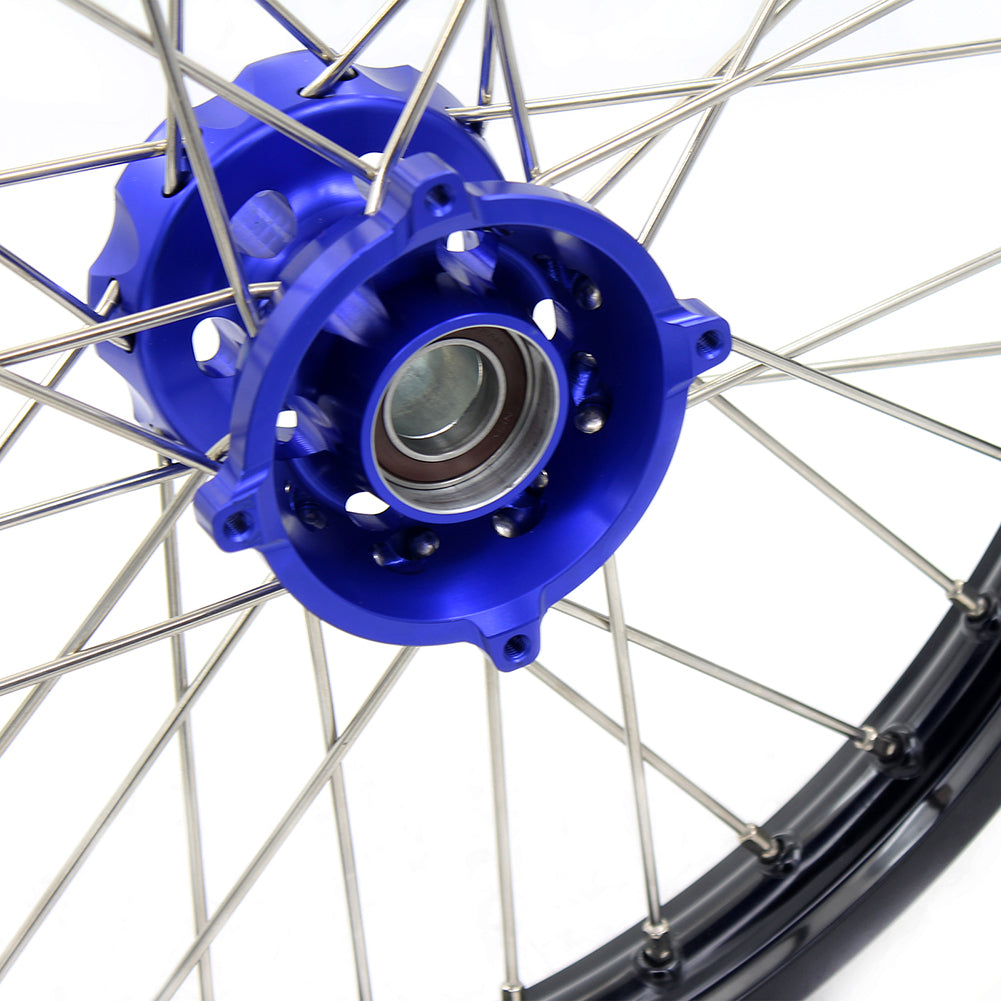 KKE 17"*1.4/14"*1.6 Spoked Kid's Big Wheels Rims Fit KTM SX 85 2003-2020 Husqvarna TC 85 2014-2020 Blue Hub