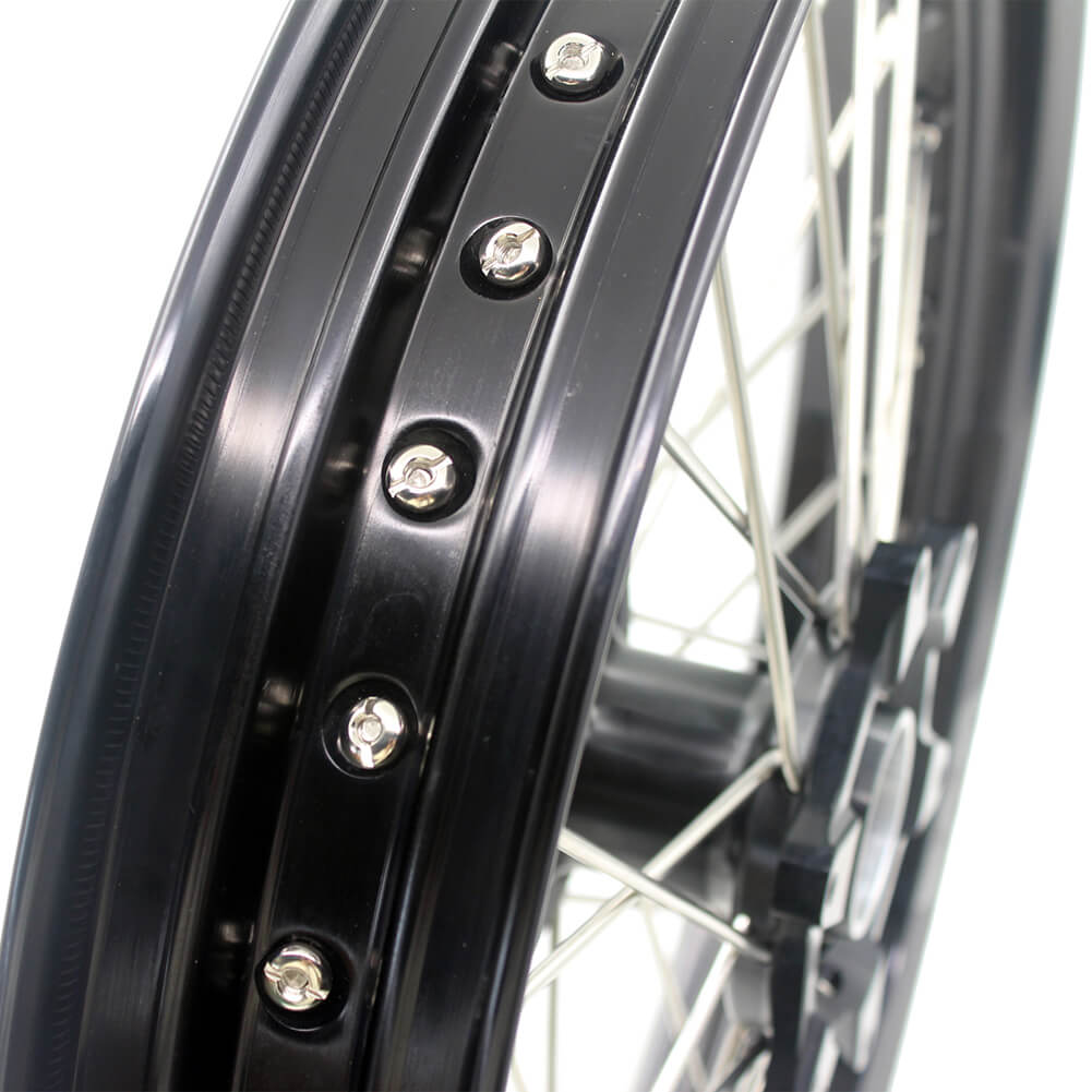 KKE 2.5*19/4.25*17 CUSH DRIVE SUPERMOTO WHEELS SET FOR KTM 990 950 2003-2015 DUAL DISC - KKE Racing