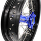 KKE DRZ400 DRZ400S DRZ400E DRZ400SM 3.5/4.25*17 SUPERMOTO WHEELS RIMS SET FIT SUZUKI BLUE CNC HUB - KKE Racing