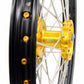 KKE FRONT 1.6*21 INCH REAR 2.15*18 INCH ENDURO WHEELS SET FOR SUZUKI DRZ400 00-04 DRZ400E 00-07 DRZ400S 00-18 GOLD NIPPLE BLACK SPOKE - KKE Racing