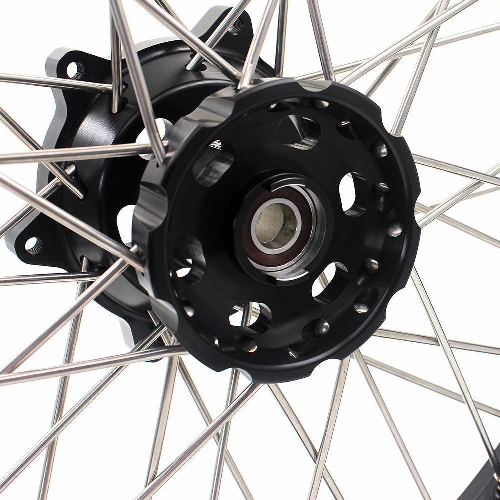 KKE 2.5*19 & 4.25*17 Cush Drive Supermoto Wheels for SUZUKI Dr650se 1996-2021 Black