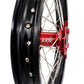 KKE 21/19 SPOKED MX WHEELS RIMS SET FOR SUZUKI RM125 1996-2007 RM250 1996-2008 RED HUB - KKE Racing